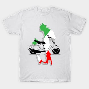 italy flag vespa T-Shirt